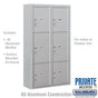 Maximum Height Surface Mounted 4C Horizontal Parcel Locker with 6 Parcel Lockers with Private Access
