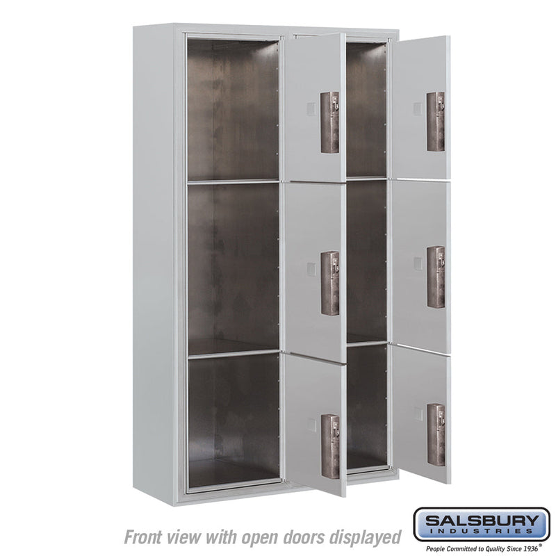 Maximum Height Surface Mounted 4C Horizontal Parcel Locker with 6 Parcel Lockers with USPS Access