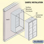 Maximum Height Surface Mounted 4C Horizontal Parcel Locker with 6 Parcel Lockers with USPS Access