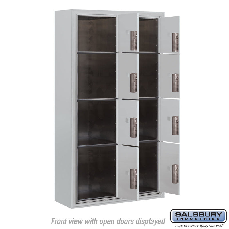 Salsbury Maximum Height Surface Mounted 4C Horizontal Parcel Locker with 8 Parcel Lockers with Private Access