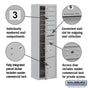 Salsbury Maximum Height Surface Mounted 4C Horizontal Mailbox with 6 Doors and 2 Parcel Lockers with Private Access