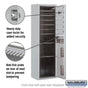 Salsbury Maximum Height Surface Mounted 4C Horizontal Mailbox with 6 Doors and 2 Parcel Lockers with Private Access