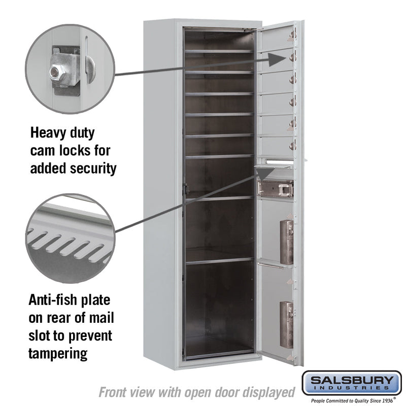 Salsbury Maximum Height Surface Mounted 4C Horizontal Mailbox with 6 Doors and 2 Parcel Lockers with USPS Access