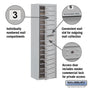 Salsbury Maximum Height Surface Mounted 4C Horizontal Mailbox with 14 Doors with Private Access