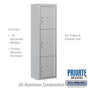 Salsbury Maximum Height Surface Mounted 4C Horizontal Parcel Locker with 3 Parcel Lockers with Private Access