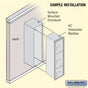 Salsbury Maximum Height Surface Mounted 4C Horizontal Parcel Locker with 3 Parcel Lockers with Private Access