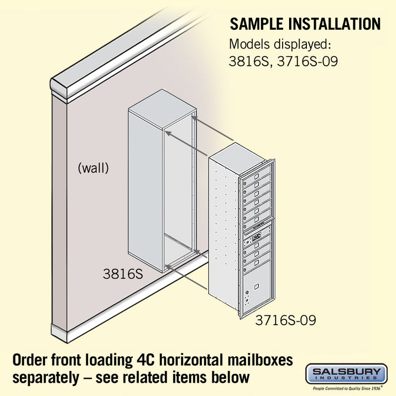 Salsbury Surface Mounted Enclosure - for 3716 Single Column Unit
