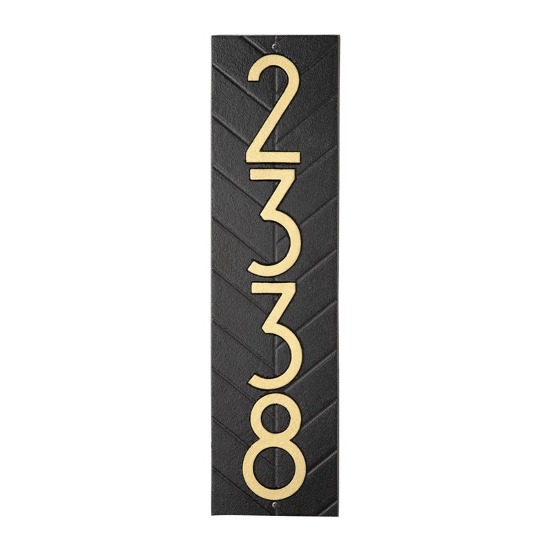 Whitehall Modern Herringbone Vertical Plaque, Standard Wall 1-line