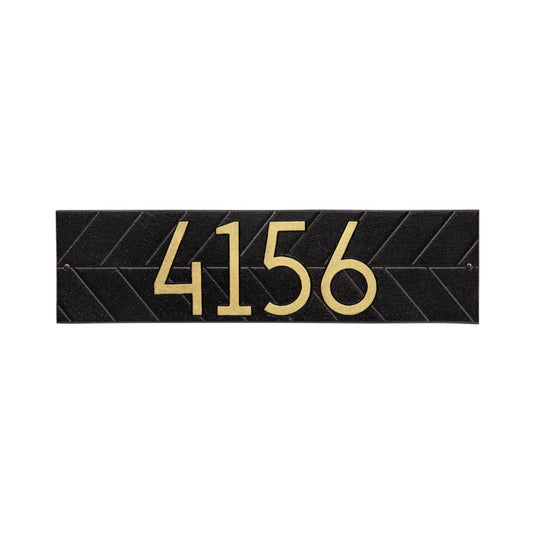 Whitehall Modern Herringbone Horizontal Plaque, Standard Wall 1-line 