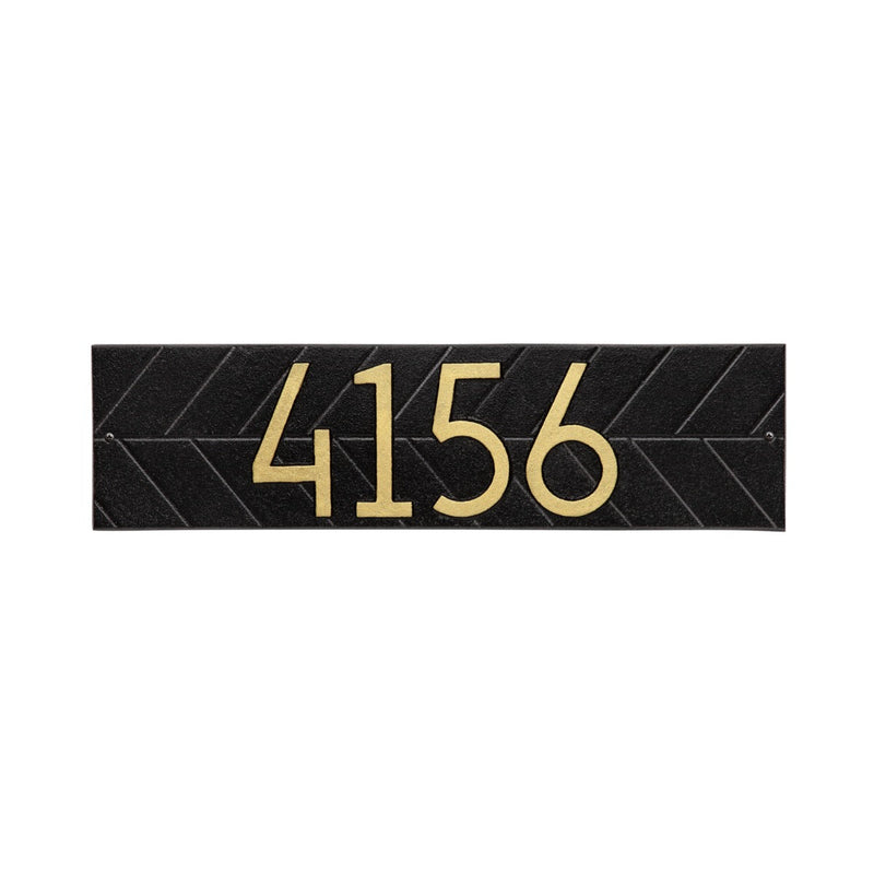 Whitehall Modern Herringbone Horizontal Plaque, Standard Wall 1-line 
