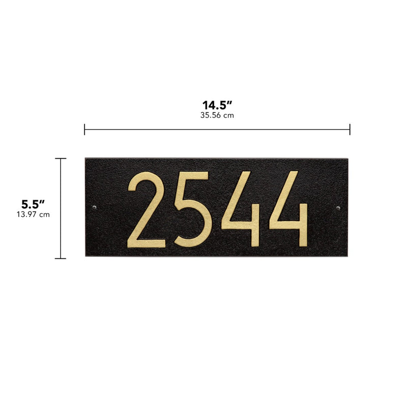 Whitehall Mid-Century Modern Rectangle Plaque, Standard Wall 1-line