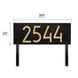 Whitehall Mid-Century Modern Rectangle Plaque, Standard Lawn 1-line