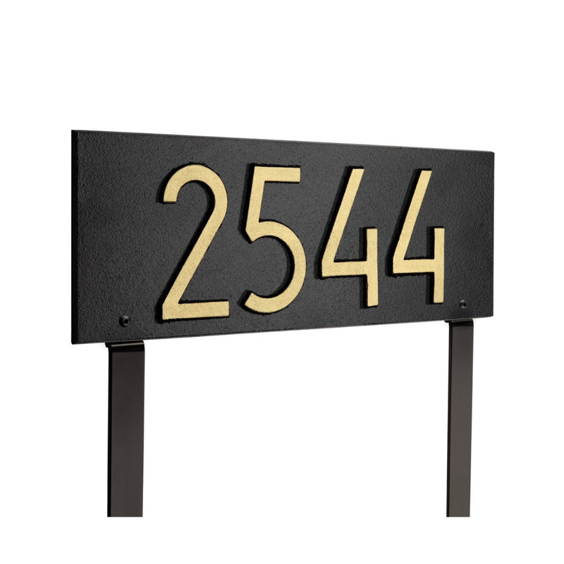 Whitehall Mid-Century Modern Rectangle Plaque, Standard Lawn 1-line