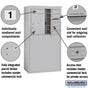 Salsbury 6 Door High Free-Standing 4C Horizontal Mailbox with 5 Doors and 1 Parcel Locker with Private Access
