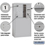 Salsbury 6 Door High Free-Standing 4C Horizontal Mailbox with 5 Doors and 1 Parcel Locker with USPS Access