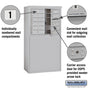 Salsbury 6 Door High Free-Standing 4C Horizontal Mailbox with 9 Doors with USPS Access