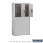 Salsbury 6 Door High Free-Standing 4C Horizontal Parcel Locker with 2 Parcel Lockers with USPS Access