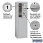 Salsbury 6 Door High Free-Standing 4C Horizontal Mailbox with 3 Doors with Private Access