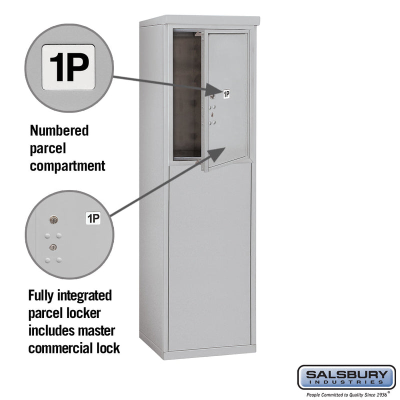 Salsbury 6 Door High Free-Standing 4C Horizontal Parcel Locker with 1 Parcel Locker with Private Access