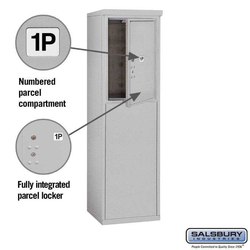 Salsbury 6 Door High Free-Standing 4C Horizontal Parcel Locker with 1 Parcel Locker with USPS Access