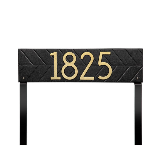 Whitehall Herringbone Horizontal Plaque, Standard Lawn 1-line