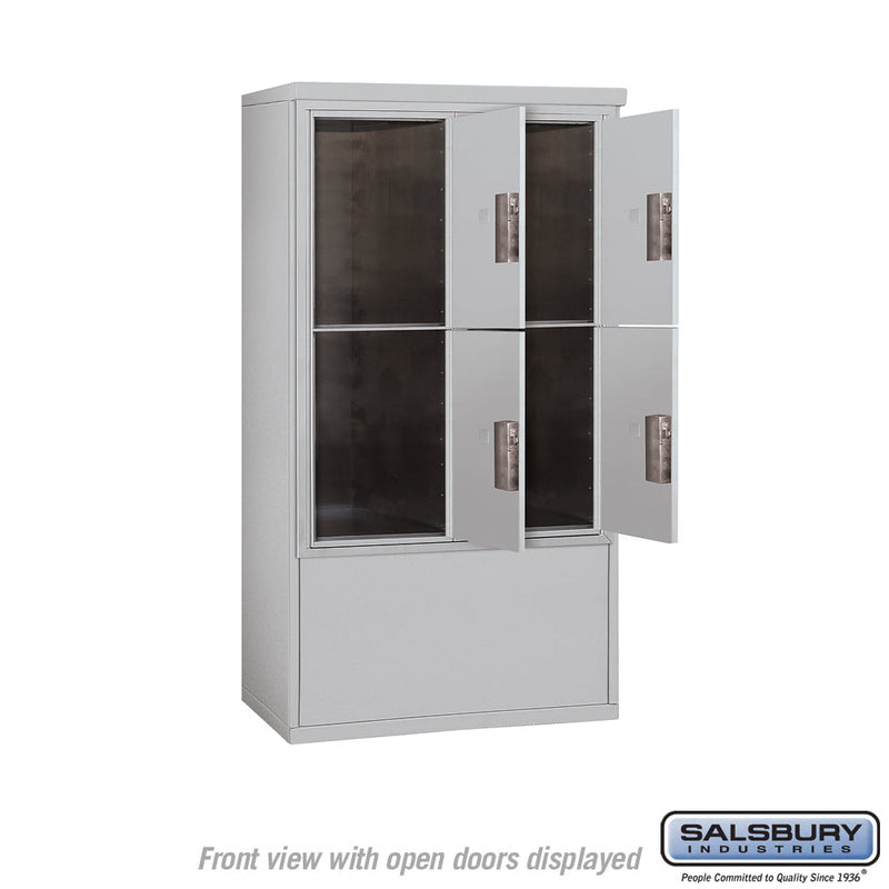 Salsbury 10 Door High Free-Standing 4C Horizontal Parcel Locker with 4 Parcel Lockers with USPS Access