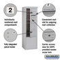 Salsbury 10 Door High Free-Standing 4C Horizontal Mailbox with 3 Doors and 1 Parcel Locker with USPS Access
