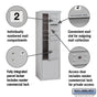 Salsbury 10 Door High Free-Standing 4C Horizontal Mailbox with 4 Doors and 1 Parcel Locker with Private Access
