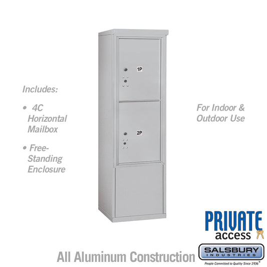 Salsbury 10 Door High Free-Standing 4C Horizontal Parcel Locker with 2 Parcel Lockers with Private Access