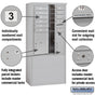 Salsbury 11 Door High Free-Standing 4C Horizontal Mailbox with 10 Doors and 2 Parcel Lockers with Private Access