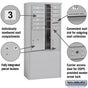Salsbury 11 Door High Free-Standing 4C Horizontal Mailbox with 10 Doors and 2 Parcel Lockers with USPS Access