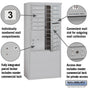 Salsbury 11 Door High Free-Standing 4C Horizontal Mailbox with 15 Doors and 1 Parcel Locker with Private Access