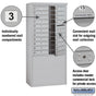 Salsbury 11 Door High Free-Standing 4C Horizontal Mailbox with 20 Doors with Private Access