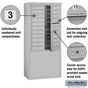 Salsbury 11 Door High Free-Standing 4C Horizontal Mailbox with 20 Doors with USPS Access