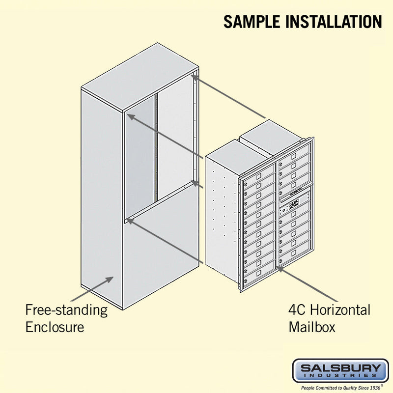 Salsbury 11 Door High Free-Standing 4C Horizontal Mailbox with 20 Doors with USPS Access