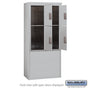 Salsbury 11 Door High Free-Standing 4C Horizontal Parcel Locker with 4 Parcel Lockers with Private Access