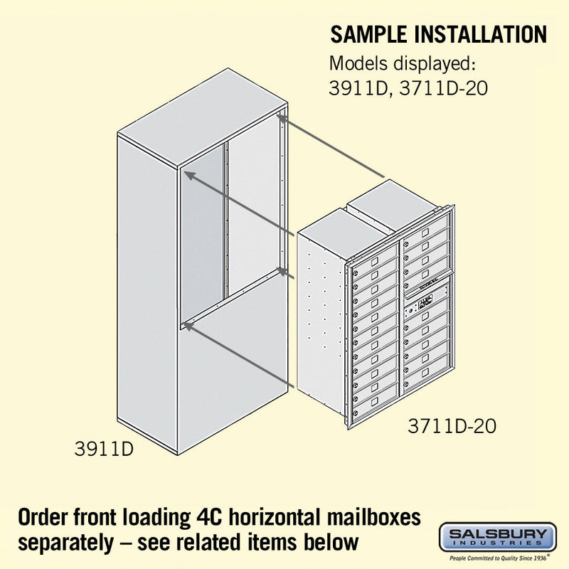 Salsbury Free-Standing Enclosure - for 3711 Double Column Unit