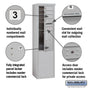 Salsbury 11 Door High Free-Standing 4C Horizontal Mailbox with 4 Doors and 1 Parcel Locker with Private Access