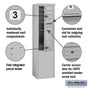 Salsbury 11 Door High Free-Standing 4C Horizontal Mailbox with 4 Doors and 1 Parcel Locker with USPS Access