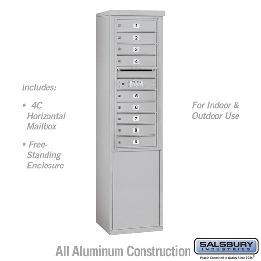 Salsbury 11 Door High Free-Standing 4C Horizontal Mailbox with 9 Doors with USPS Access
