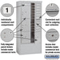 Salsbury Maximum Height Free-Standing 4C Horizontal Mailbox with 10 Doors and 4 Parcel Lockers Private Access