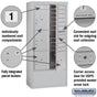 Salsbury Maximum Height Free-Standing 4C Horizontal Mailbox with 10 Doors and 4 Parcel Lockers with USPS Access