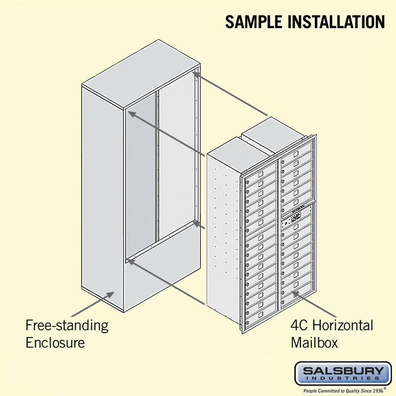 Salsbury Maximum Height Free-Standing 4C Horizontal Mailbox with 29 Doors with Private Access