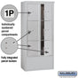 Maximum Height Free-Standing 4C Horizontal Parcel Locker with 6 Parcel Lockers with USPS Access