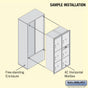 Maximum Height Free-Standing 4C Horizontal Parcel Locker with 6 Parcel Lockers with USPS Access