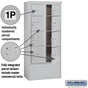 Salsbury Maximum Height Free-Standing 4C Horizontal Parcel Locker with 8 Parcel Lockers with Private Access