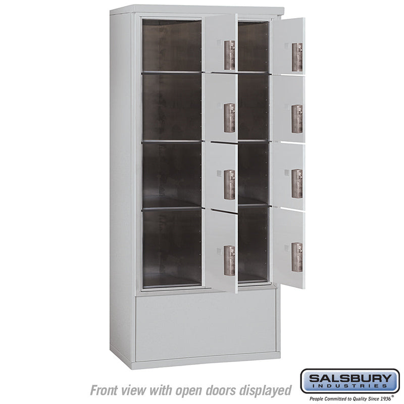 Salsbury Maximum Height Free-Standing 4C Horizontal Parcel Locker with 8 Parcel Lockers with Private Access