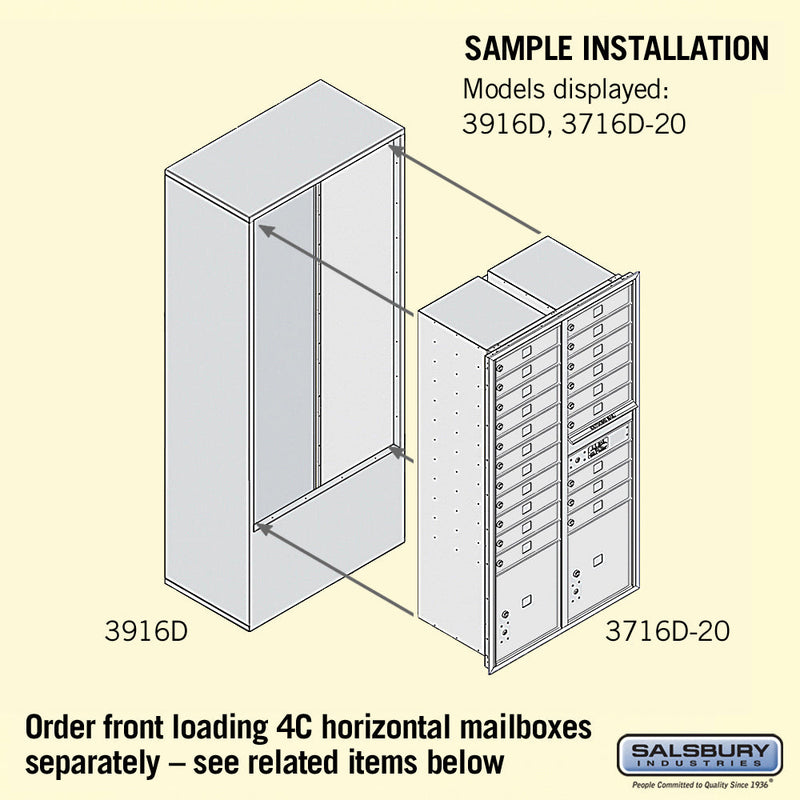 Salsbury Free-Standing Enclosure - for 3716 Double Column Unit