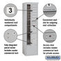 Salsbury Maximum Height Free-Standing 4C Horizontal Mailbox with 6 Doors and 2 Parcel Lockers with Private Access