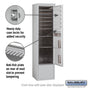 Salsbury Maximum Height Free-Standing 4C Horizontal Mailbox with 6 Doors and 2 Parcel Lockers with Private Access